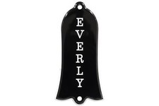 Engraved Vertical "EVERLY" Truss Rod Cover for Gibson Guitars 2ply B/W