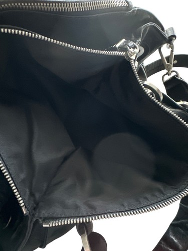 Borsa a tracolla Rachel Zoe nera ecopelle tracolla rimovibile ferramenta argento cerniera - Foto 11 di 11