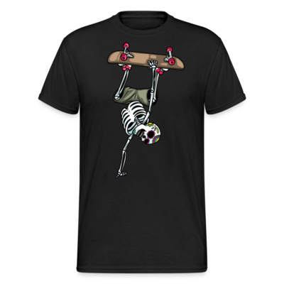 Skater Skelett T-Shirt Skateboard Halloween Skateboarding Geschenk