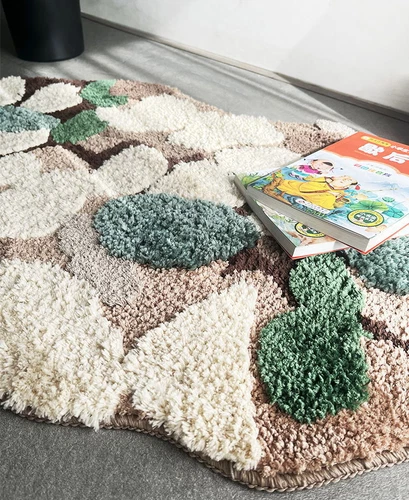 Moss Shag Area Rug for Bedroom Living Room Floor Mats Non-slip Thick Washable - Picture 29 of 44