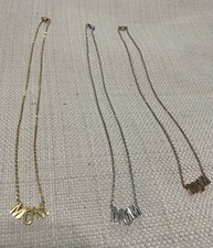 Mom Alphabet Pendant Necklace Stainless Steel . In Gold, Silver and Rose gold.