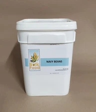 BULK Navy Beans-4 Gallons-Emergency Long-Term Storage-25#--128 Servings