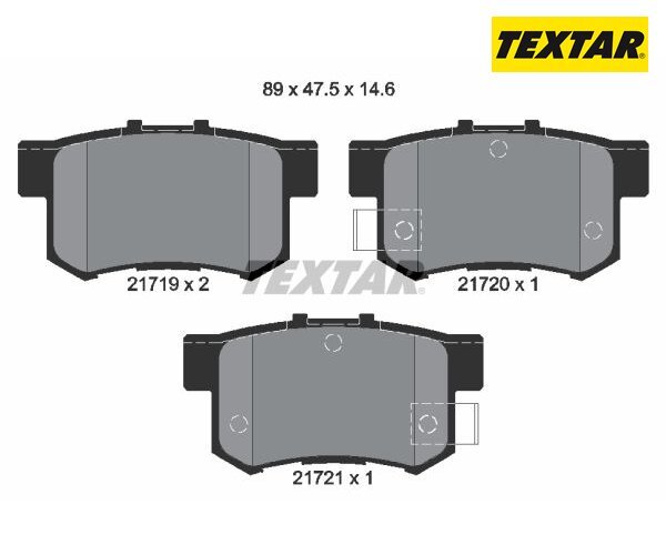 Bremsbelagsatz, Scheibenbremse Q+ Textar 2171901 FüR Honda-image