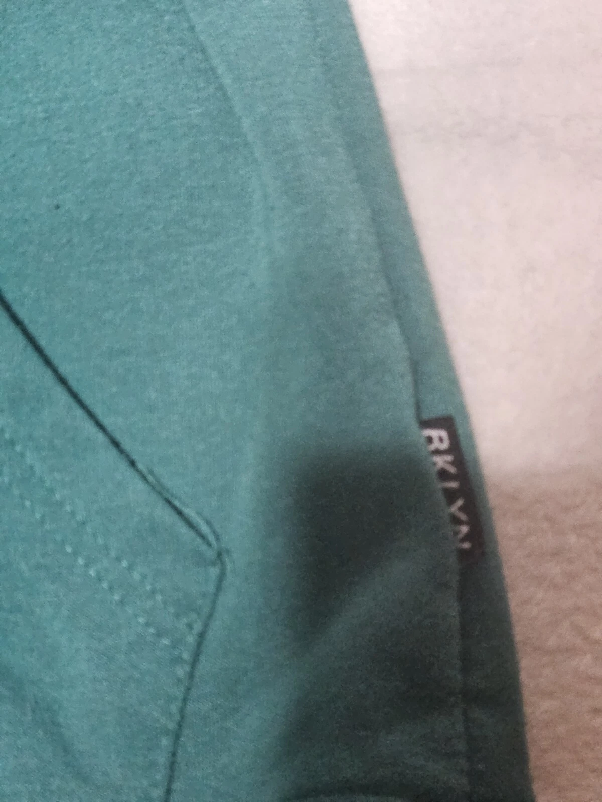 VETEMENTS Brooklyn maglione uomo Med Kinetic Research felpa con cappuccio sbiadita tasche canguro verde