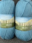 James C Brett Croftland Aran Wool Blend Yarn per 200g Ball Various Colours