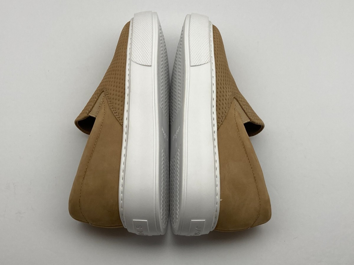 J/Slides NYC Delia Sneaker Womens Size 6 Perforated Taupe Slip On