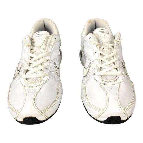 NIKE AIR Exceed Womens Training Shoes 8.5 White Leather Running Walking Good - Picture 6 of 10