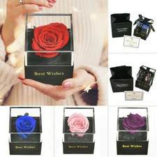 Best Wish Eternal Rose Preserved Flower with Jewelry Box Wish
