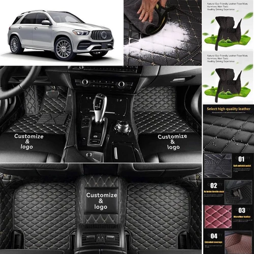 For Mercedes Benz GLE AMG Car Floor Mats All Weather Custom Waterproof Carpets - Imagen 17 de 35