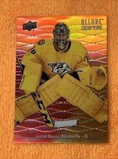 Juuse Saros 2023-24 UD Allure #CF-4 RED-ORANGE Color Flow - Nashville Predators