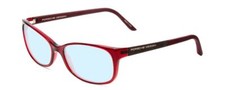 Porsche Designs P8247-D Oval Blue Light Glasses Crystal Red Matte Burgundy 55 mm