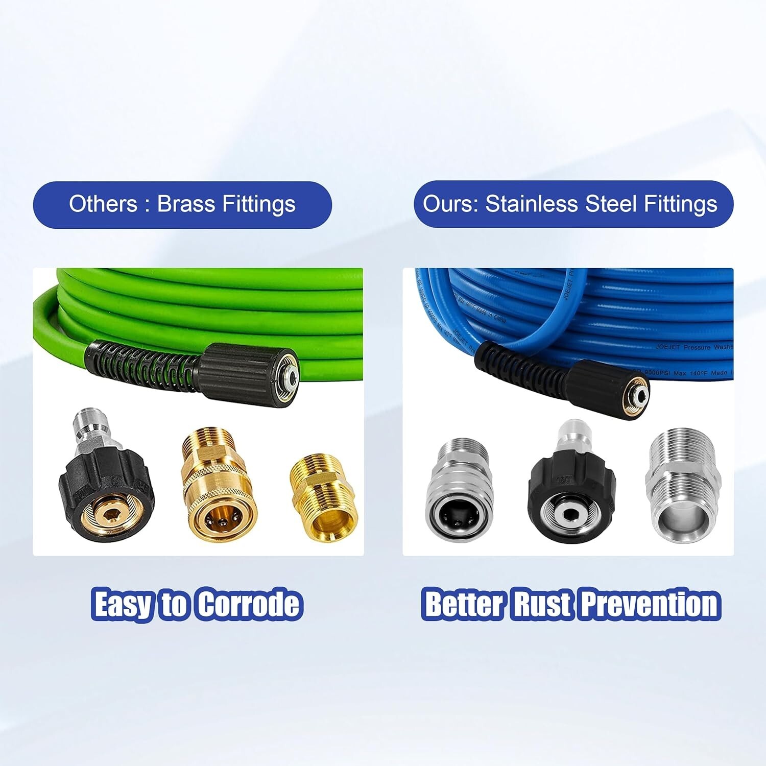 JOEJET Super Flexible Pressure Washer Hose 100 FT x 1/4”, Kink Resistant eBay