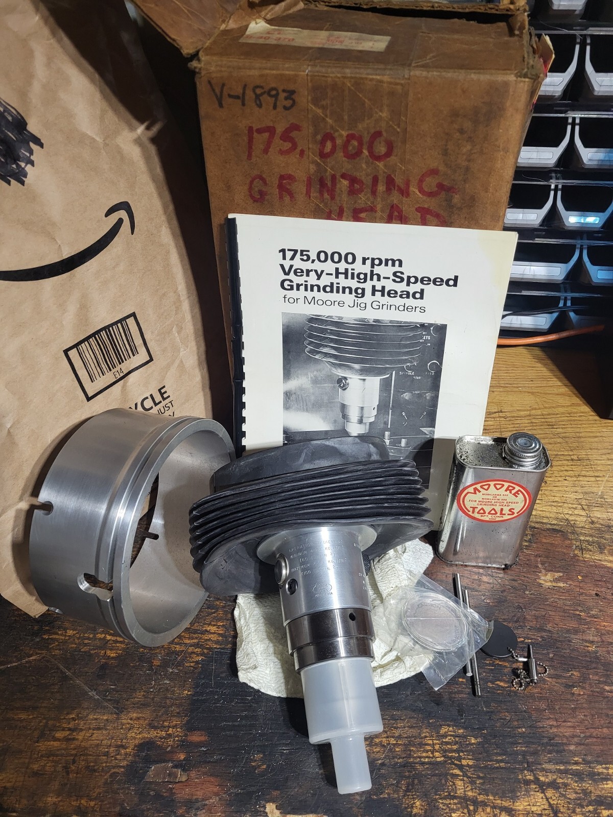 Moore 175,000 RPM Jig Grinding Head, Original Box w/ Paperwork eBay