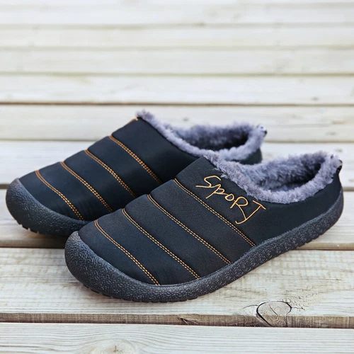Winter Cotton Slippers Waterproof Plush Lining Warm Men Women Slippers Outdoor- - Picture 27 of 65