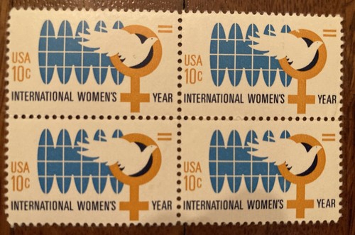 Block of 4 U.S. Stamps: International Women's Year