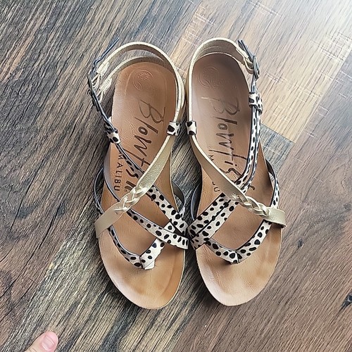 Blowfish Malibu Vegan Leopard Rope Strappy Womens Sandal Sz 6 - Picture 3 of 8