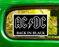 2 AC/DC BACK IN BLACK DECALs Sticker Bogo For Car Window Bumper Laptop Phone
