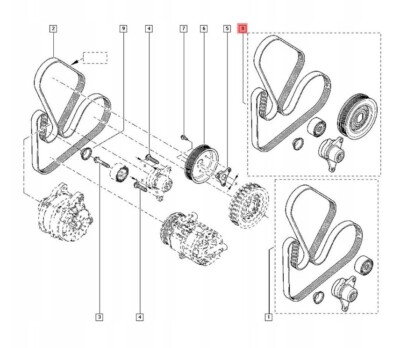 Genuine Renault Belt and Pulley Kit 2.0 dCi 7pk1975 7701477344 for 