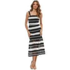 La Maison Talulah Darling One Midi Dress Black And White NWT Women's Size XL