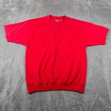 Vintage Members Only All Points Shirt Mens Large Red Short Sleeve Pocket Tee