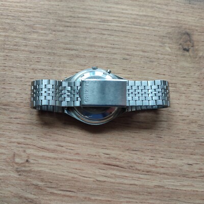 超レア　ORIENT　Crystal　自動巻　デイデイト Vintage Orient Crystal blue watch Japan Automatic watch Day
