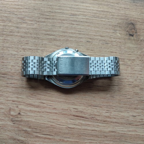 Vintage Orient Crystal blue watch Japan Automatic watch Day and Date calendar - Picture 9 of 14