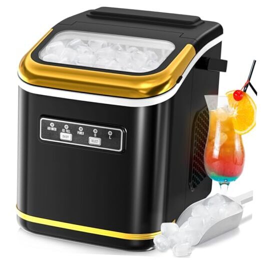 Countertop Ice Maker, Portable Bullet Ice Machine Self 26LB/24H 1 Black