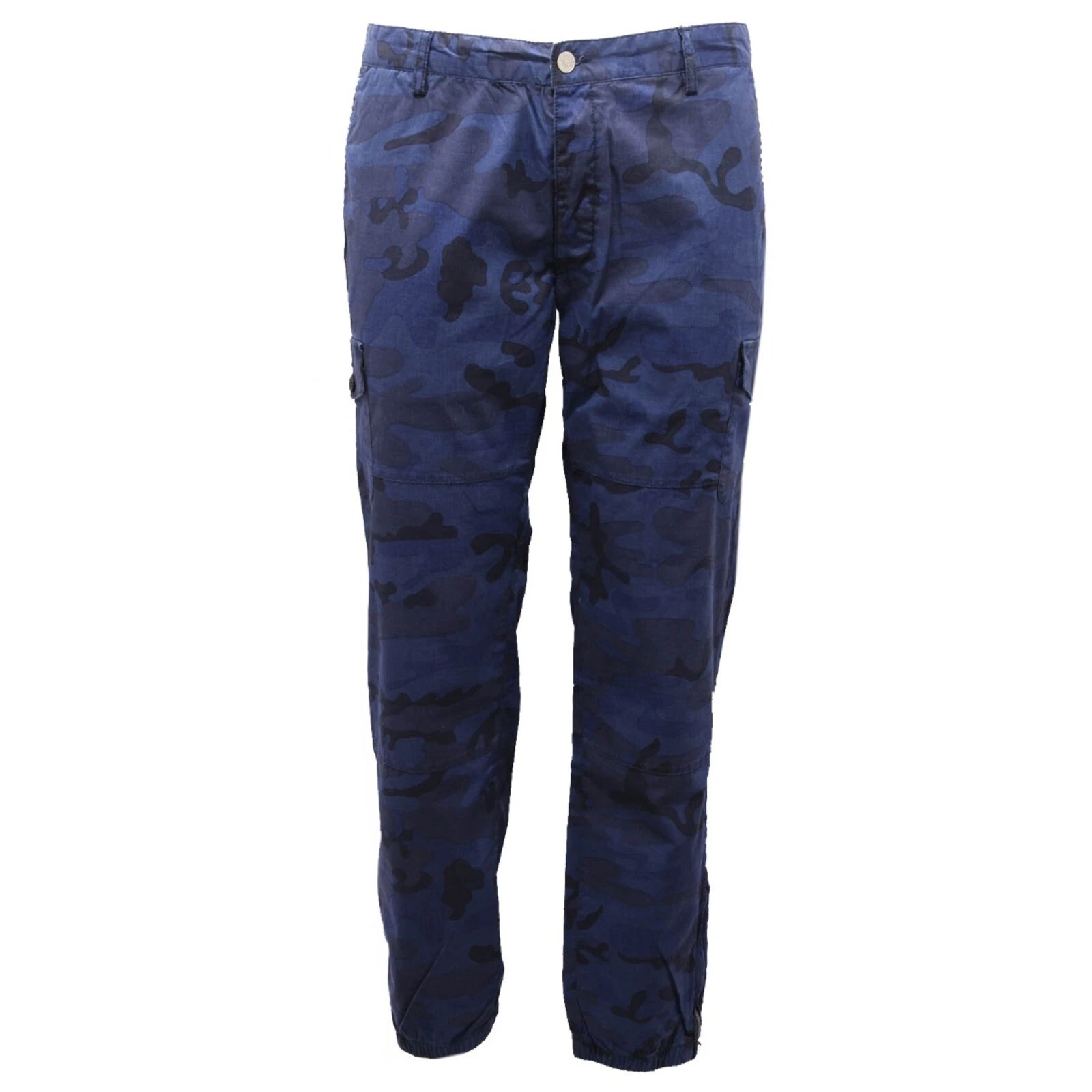 0414AH pantalone cargo uomo HYDROGEN blue camouflage trouser man