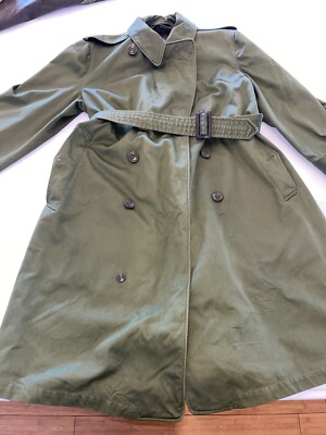 1952 AUTHENTIC ISSUE USGI OG-107 ARMY KOREAN WAR OVERCOAT TRENCH