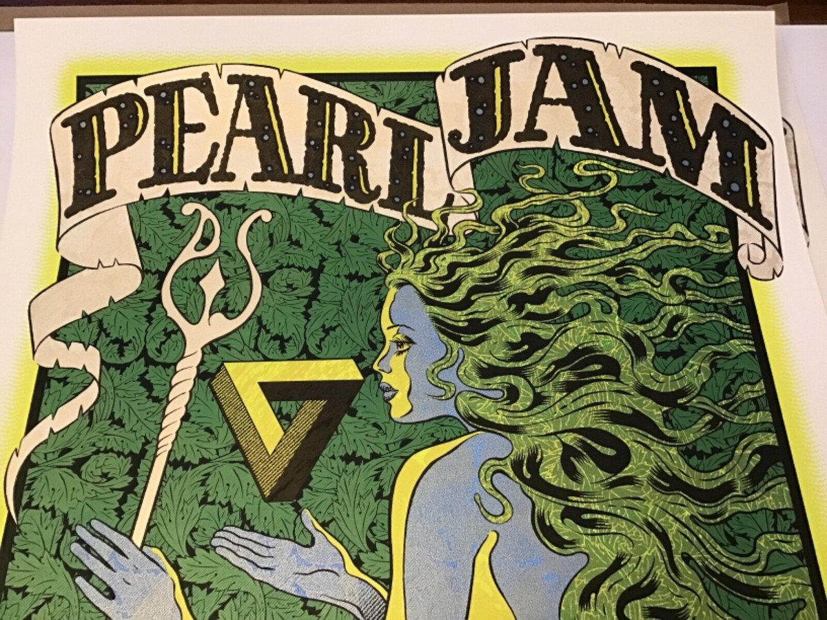 Chuck Sperry Pearl Jam poster Miami 2016 SIGNED # 100 AE Emek