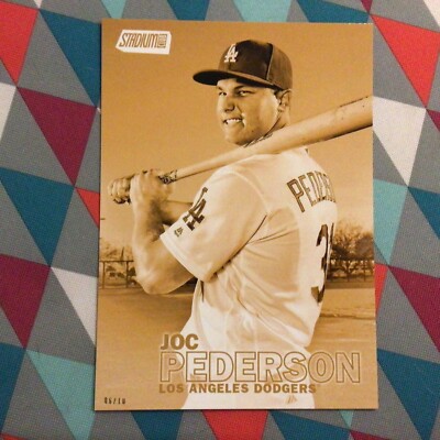 JOC PEDERSON #43 DODGERS 2016 Topps Stadium Club 5X7 Gold Version 06/10 Made