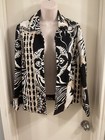 Chico's Size 0 Multi Color Lined Open Front Collared Jacket Blazer 19"x24" EUC — photo 1