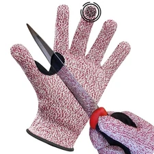 Reinforced Cut Resistant Gloves for Kitchen, Industrial Environments (1 Pair)