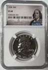 1958 Proof Franklin Half Dollar NGC PF68, Franklin Label
