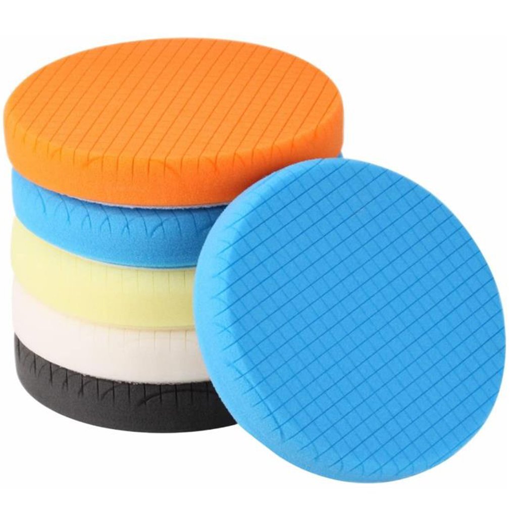 Swpeet 11 Stks Auto Foam Boor Polijsten Pad Kit, 5 Kleuren 6 Inch Spons Buffing Pads, Wollen Buffer Pads, Zuignap Met M14 Boor Adapter voor Auto Polijsten Waxen Afdichting Glazuur
