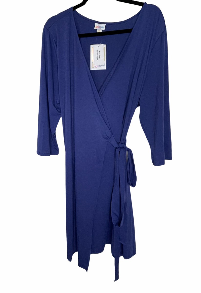 LulaRoe NWT Michelle Wrap Dress Blueish?