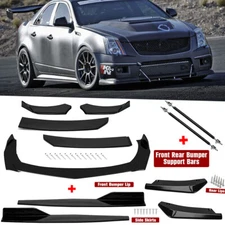 For Cadillac CTS CTS Front Rear Bumper Lip Spoiler Splitter Body Kit Side Skirt