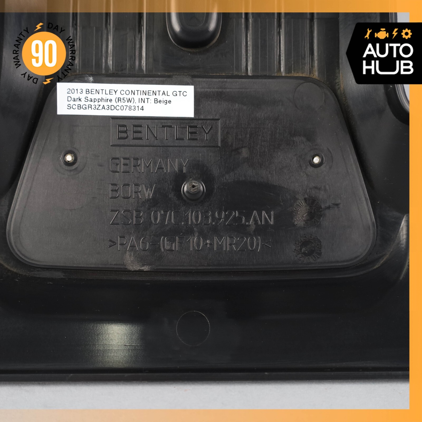 12-18 Bentley Continental GTC Flying Spur Top Center Engine Cover Plate OEM 71k