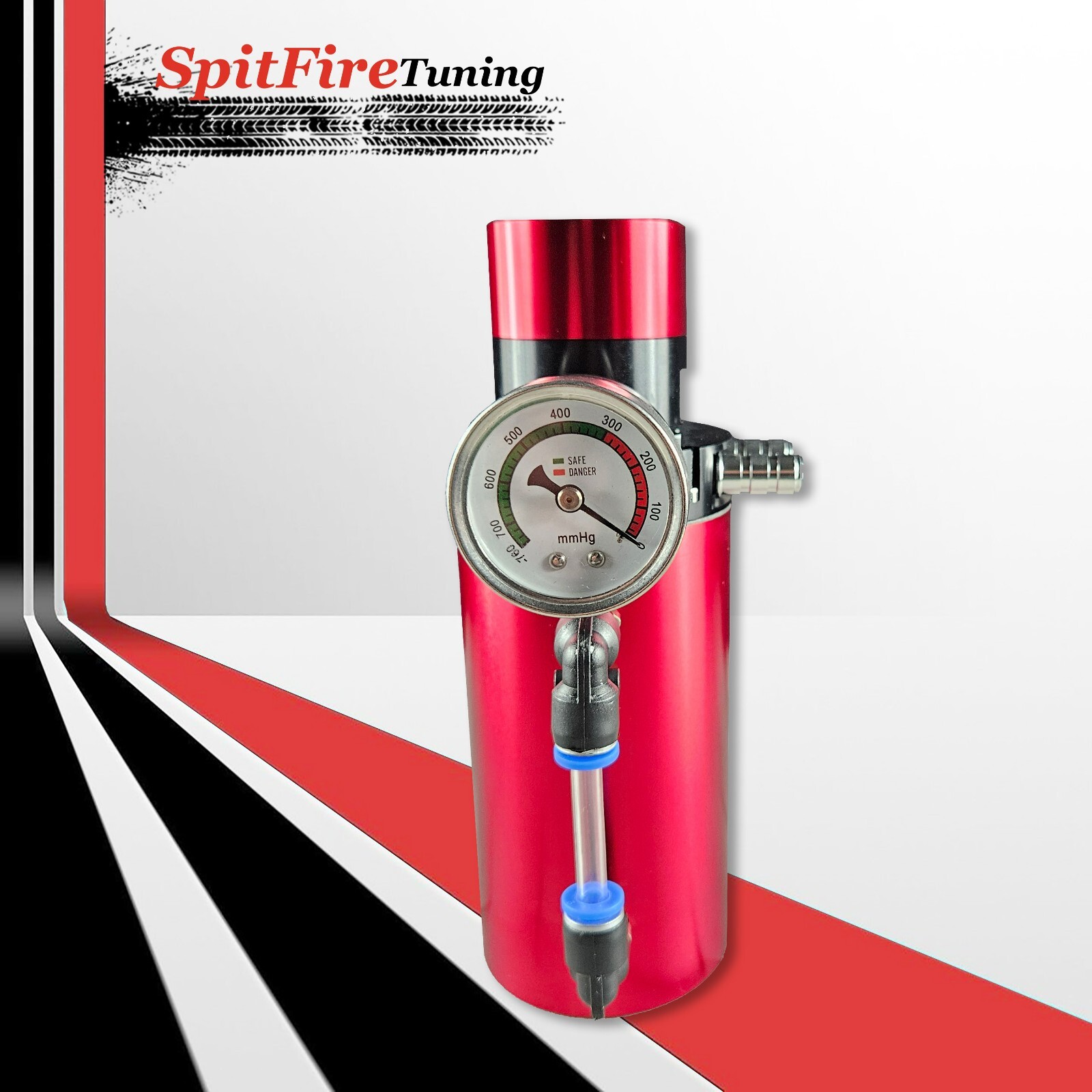 Oil Catch Can Baffled Tank Breather Universal Red V2.0 Fits Aston Martin