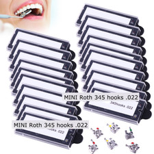 10 Packs Bracket Dental Orthodontic Metal Braces MIM Mini Roth 022 Hooks 3 4 5