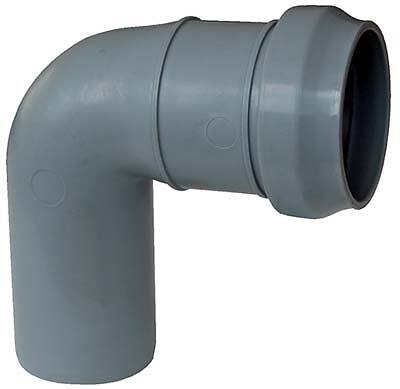 Curva scarico idrico ad innesto pp grigio mm 40 87° (20 pezzi)