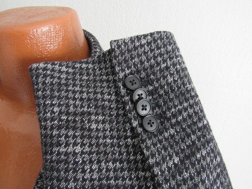 Cappotto sportivo Z Zegna Romania uomo grigio nero misto cotone lana 3XL/58 sfoderato! - Foto 7 di 16
