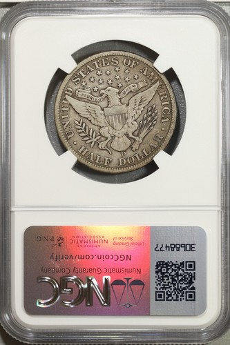 1907 D Barber Half Dollar 50c NGC F 12 Fine #3-011 - 第 2/2 張圖片