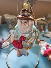 SANTA WITH HIS PET FLAMINGO ORNAMENT NWT