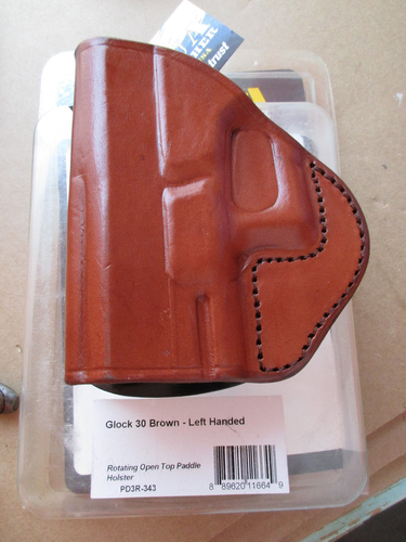 Tagua PD3R-343 LH Brown Leather Open Top Paddle Holster For Glock 30