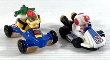 Mcdonald's Mario Kart Lot of 2 Toys Toad  Bowser Vehicles Cars Karts 2022