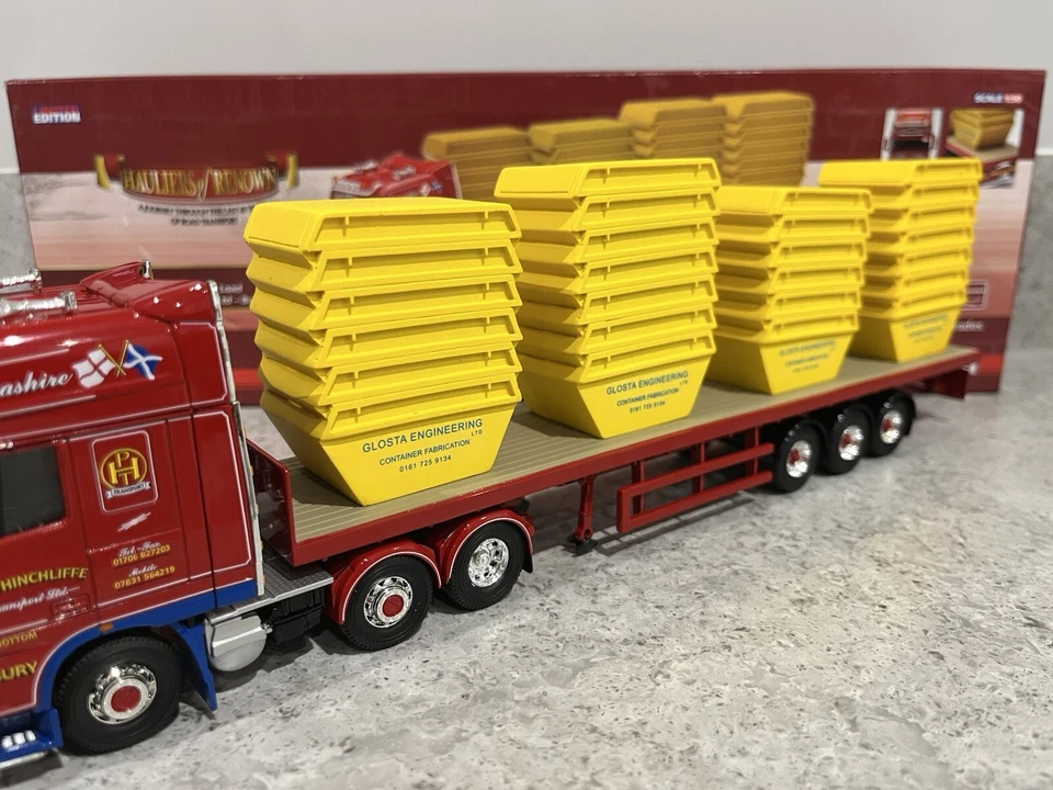 Corgi - DAF 105 w/Flatbed & Skip Load - Hinchliffe - CC14111 - 1:50 - New/Mint - Image 3 of 4