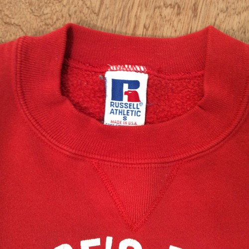 RUSSELL Sweatshirt Kids Small VINTAGE MADE IN USA St. George’s 80s Crewneck - Picture 4 of 7