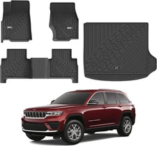 3W Floor Mats & Car Cargo Liner for 2022-2025 Jeep Grand Cherokee All Weather