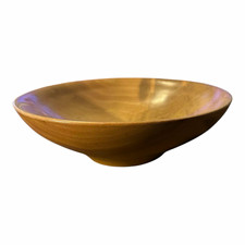 Walnut Wooden Bowl Hand Turned/Hand Crafted Signed by Artist Witt 7 1/2  